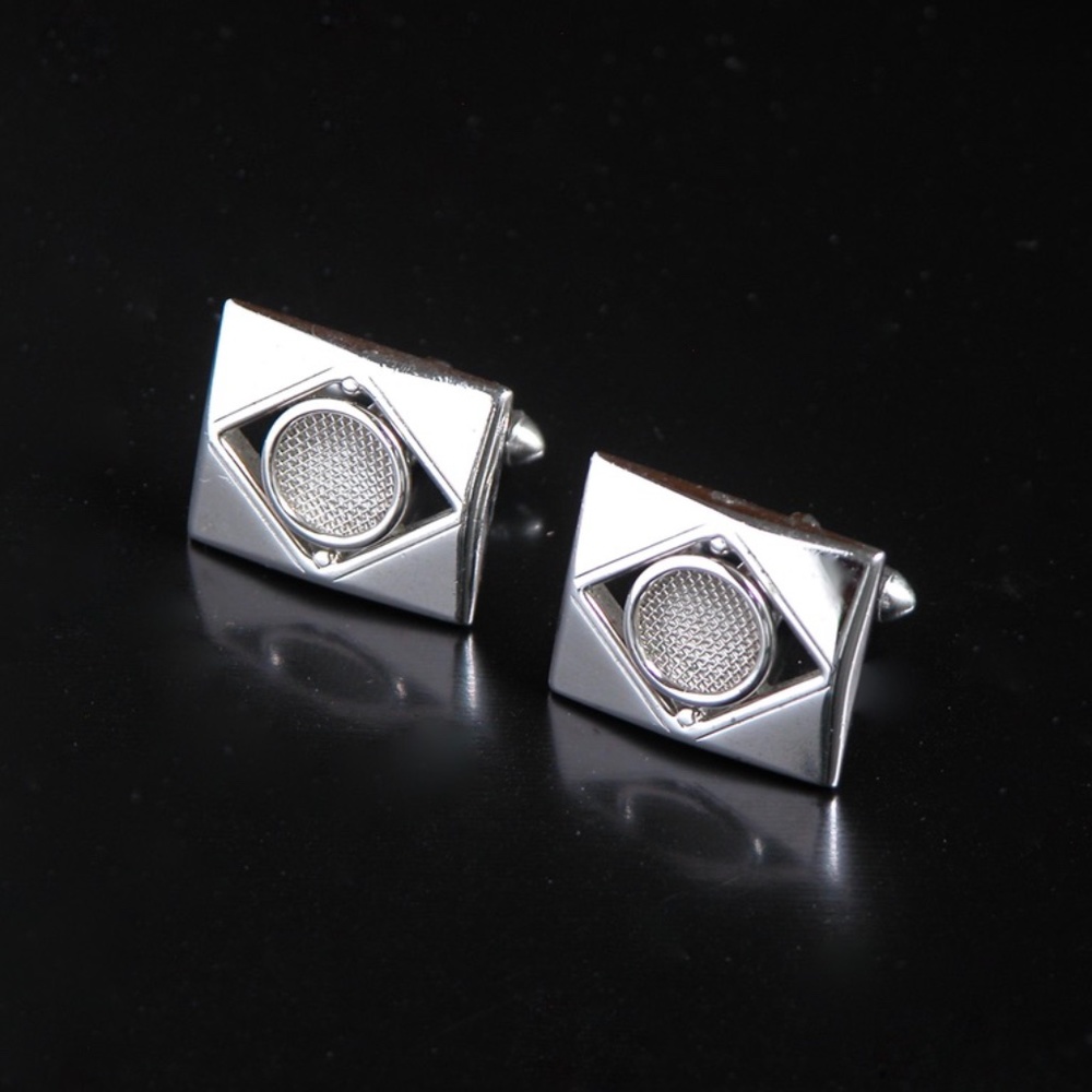 Vintage Modern Swank Cufflinks Silver Tone